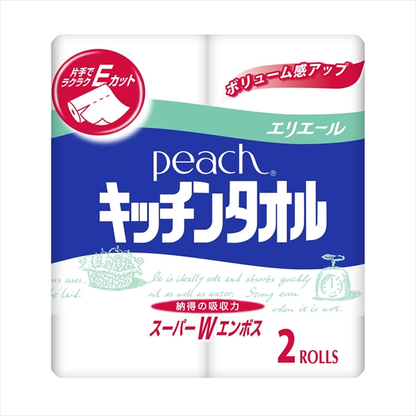 Peach Kitchen Towel 2R [Nisshinbo Paper Nisshinbo]